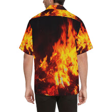 Load image into Gallery viewer, Feathery Flames Red Hawaiian Shirt (Model T58)