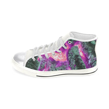 Load image into Gallery viewer, Sea of Flames Magenta Women&#39;s Classic High Top Canvas Shoes (Model 017)