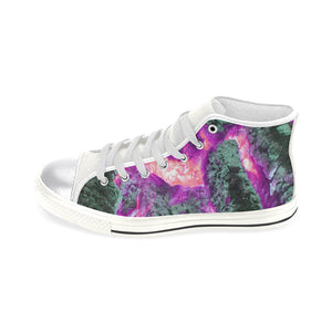 Sea of Flames Magenta Women's Classic High Top Canvas Shoes (Model 017)