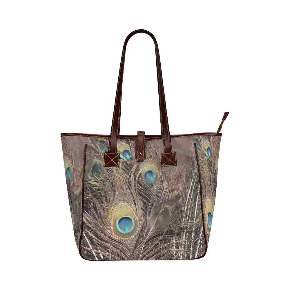 Peacock Feathers Classic Tote Bag (Model 1644)