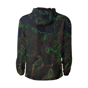 Sea of Flames Glowing All Over Print Quilted Windbreaker for Men (Model H35)