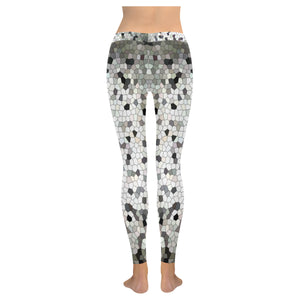 Crackle Mosaic Low Rise Leggings (Invisible Stitch) (Model L05)