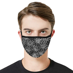 Sunny Turquoise Black and White Mouth Mask in One Piece (Model M02)
