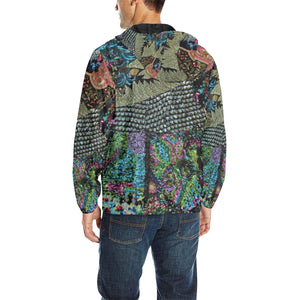 Paisley Power All Over Print Quilted Windbreaker for Men (Model H35)