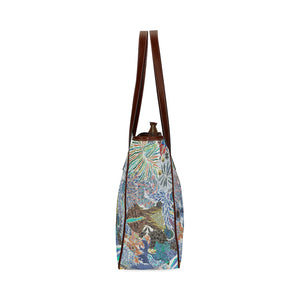Pleasantly Paisley Negative Classic Tote Bag (Model 1644)