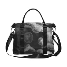 Load image into Gallery viewer, Jellyfish Black and White Large Capacity Duffle Bag (Model 1715)