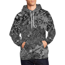 Load image into Gallery viewer, Perfectly Paisley Black and White All Over Print Hoodie for Men/Large Size (USA Size) (Model H13)