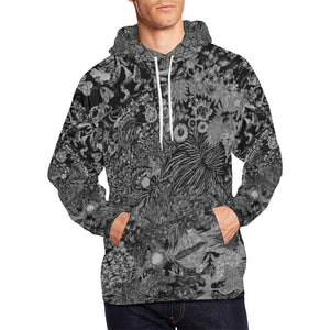 Perfectly Paisley Black and White All Over Print Hoodie for Men/Large Size (USA Size) (Model H13)