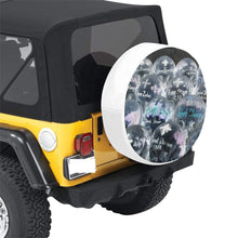 Load image into Gallery viewer, Painted Skulls Negative 30 Inch Spare Tire Cover