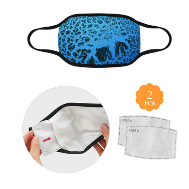 Crackle Art Blue Mouth Mask (2 Filters Included)