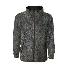 Load image into Gallery viewer, Marbled Abstract Glowing All Over Print Quilted Windbreaker for Men (Model H35)
