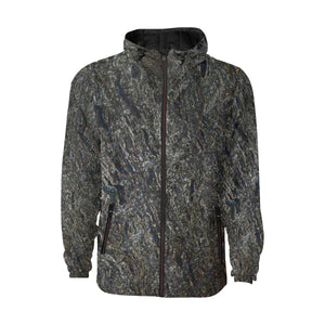 Marbled Abstract Glowing All Over Print Quilted Windbreaker for Men (Model H35)