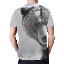 Load image into Gallery viewer, Big Bear Black and White New All Over Print T-shirt for Men (Model T45)