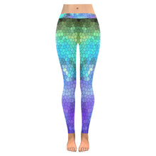 Load image into Gallery viewer, Splash of Color Reverse Mosaic Low Rise Leggings (Invisible Stitch) (Model L05)