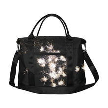 Load image into Gallery viewer, Fireworks Flowers White Large Capacity Duffle Bag (Model 1715)