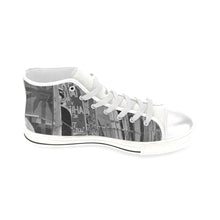Load image into Gallery viewer, Surfboards Black and White Men’s Classic High Top Canvas Shoes (Model 017)