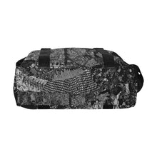 Load image into Gallery viewer, Paisley Power Black and White Large Capacity Duffle Bag (Model 1715)