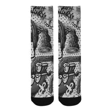 Load image into Gallery viewer, Complex Graffiti Black and White Trouser Socks (For Men)