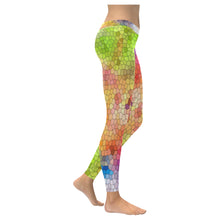 Load image into Gallery viewer, Splash of Color Mosaic Low Rise Leggings (Invisible Stitch) (Model L05)