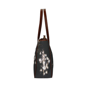 Fireworks Flowers White Classic Tote Bag (Model 1644)