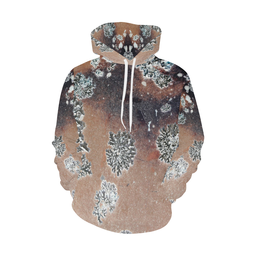 Patches of Moss Peach All Over Print Hoodie for Men/Large Size (USA Size) (Model H13)