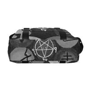 Dante's Inferno Black and White Large Capacity Duffle Bag (Model 1715)