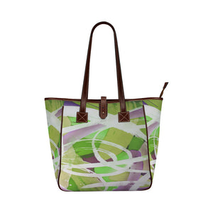 Abstract Circles Green Classic Tote Bag (Model 1644)