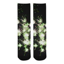 Load image into Gallery viewer, Fireworks Flowers Green Trouser Socks (For Men)