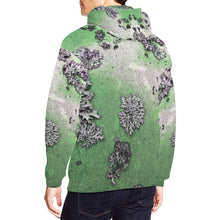 Load image into Gallery viewer, Patches of Moss Green All Over Print Hoodie for Men/Large Size (USA Size) (Model H13)