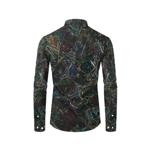 Oil Paints Glowing Men's All Over Print Casual Dress Shirt (Model T61)