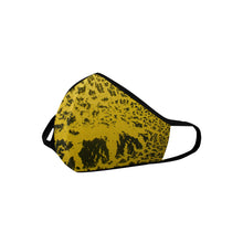 Load image into Gallery viewer, Crackle Art Yellow Mouth Mask (2 Filters Included)