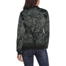 Load image into Gallery viewer, Spooky Tree Glowing All Over Print Bomber Jacket for Women (Model H36)