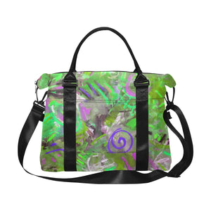 Graffiti Abstract Green Large Capacity Duffle Bag (Model 1715)
