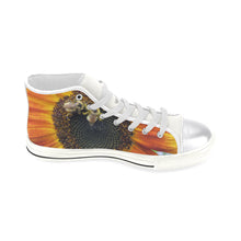Load image into Gallery viewer, Busy Bee Sunflower Women&#39;s Classic High Top Canvas Shoes (Model 017)