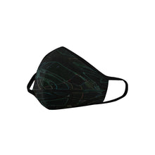 Load image into Gallery viewer, Abstract Circles Glowing Mouth Mask in One Piece (2 Filters Included) (Model M02)