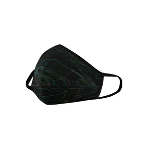 Abstract Circles Glowing Mouth Mask in One Piece (2 Filters Included) (Model M02)