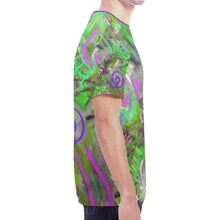 Load image into Gallery viewer, Graffiti Abstract Green New All Over Print T-shirt for Men (Model T45)