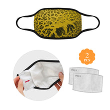 Load image into Gallery viewer, Crackle Art Yellow Mouth Mask (2 Filters Included)