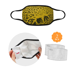 Crackle Art Yellow Mouth Mask (2 Filters Included)