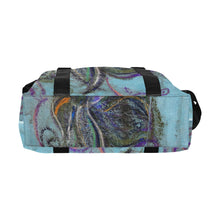 Load image into Gallery viewer, Graffiti Flower Blue Large Capacity Duffle Bag (Model 1715)