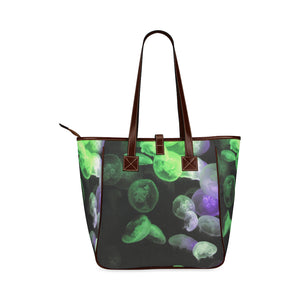 Jellyfish Green and Purple Classic Tote Bag (Model 1644)