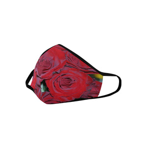 Rose Bouquet Flower Mouth Mask in One Piece (2 Filters Included) (Model M02)