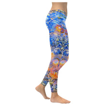 Load image into Gallery viewer, Jellyfish Blooms Orange Low Rise Leggings (Invisible Stitch) (Model L05)