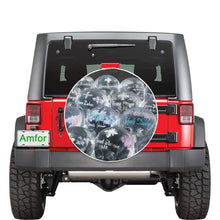 Load image into Gallery viewer, Painted Skulls Negative 32 Inch Spare Tire Cover
