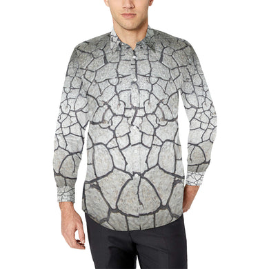 Crackle Men's All Over Print Casual Dress Shirt (Model T61)
