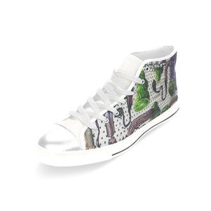 Complex Graffiti Women's Classic High Top Canvas Shoes (Model 017)