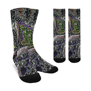 Complex Graffiti Glowing Trouser Socks (For Men)