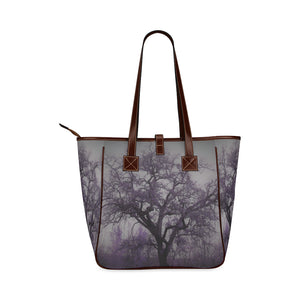 Spooky Tree Purple Classic Tote Bag (Model 1644)