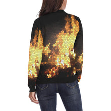Load image into Gallery viewer, Feathery Flames Mosaic All Over Print Bomber Jacket for Women (Model H36)