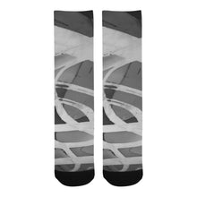 Load image into Gallery viewer, Abstract Circles Black and White Trouser Socks (For Men)
